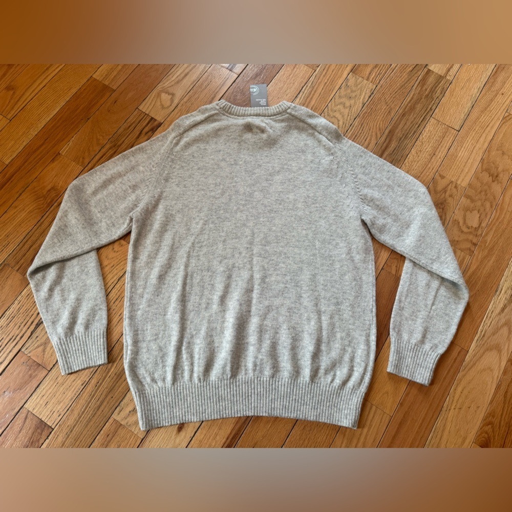 H&M Men's Light Gray Crew Neck Wool Blend Sweater Size L NWT - Picture 7 of 11